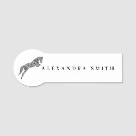 Etiqueta Para Nombres Saltando Caballo | Caballo Scribble | Entrenador d