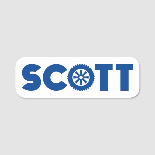Etiqueta Para Nombres Scott Petrol Head (Anverso)