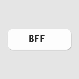 Etiqueta Para Nombres Sencillo minimalista BFF mejores amigos familia no