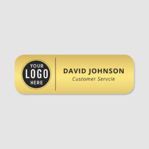 Etiqueta Para Nombres Servicio de atención al cliente con logotipo perso