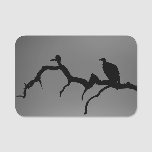 Etiqueta Para Nombres Silhouette Vulture (Anverso)