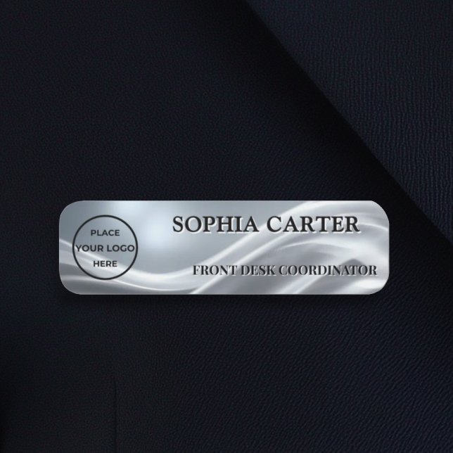 Etiqueta Para Nombres Silver Cloth Classic Name Badge Custom (Subido por el creador)