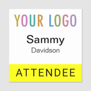 Etiqueta Para Nombres Símbolo cuadrado del logotipo del evento distintiv