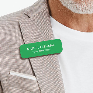 Etiqueta Para Nombres Simple Basic Green Title Safety Pin Magnetic