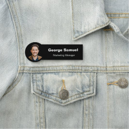 Etiqueta Para Nombres Simple Employee Image & Name Classic Name Tag