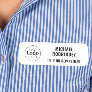 Etiqueta Para Nombres Simple logotipo personalizado magnético o insignia