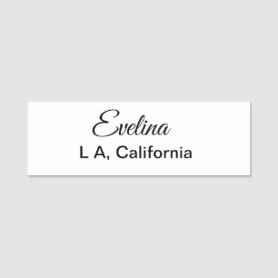 Etiqueta Para Nombres Simple minimal añade tu nombre texto lugar ciudad