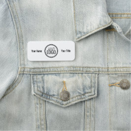 Etiqueta Para Nombres Simple Nombre y Logotipo Profesional en Blanco y N