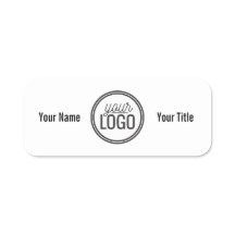 Simple Nombre y Logotipo Profesional en Blanco y N
