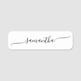 Etiqueta Para Nombres Simple Swash Signature Script