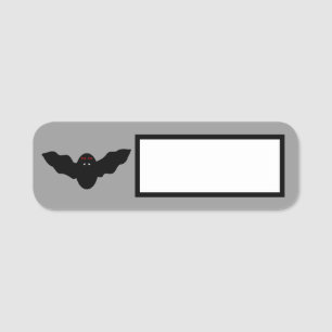 Etiqueta Para Nombres Sombrío murciélago de vampiros de Halloween