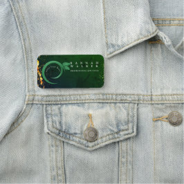 Etiqueta Para Nombres su logotipo aquí, color verde