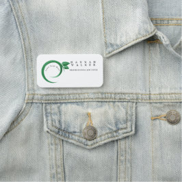 Etiqueta Para Nombres su logotipo aquí, color verde