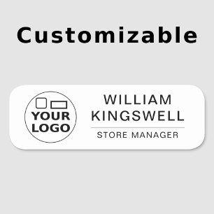 Etiqueta Para Nombres Su logotipo aquí elegante título negro