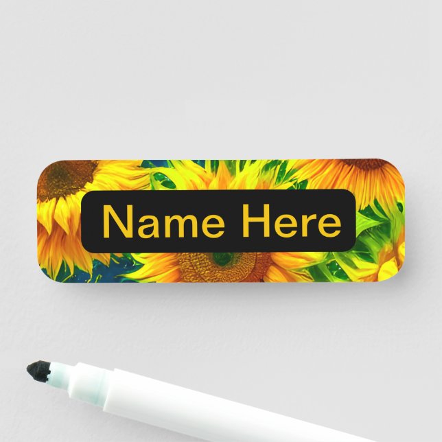 Etiqueta Para Nombres Sunflower (In situ)
