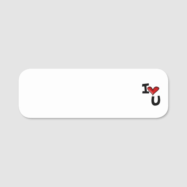 Etiqueta Para Nombres Te amo (Anverso)