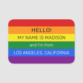 Etiqueta Para Nombres Texto del personalizado Bandera arco iris