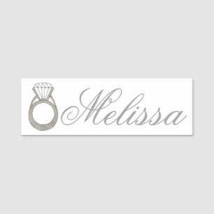 Etiqueta Para Nombres Tienda de joyas Diamond Ring Boda Bridal