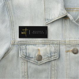 Etiqueta Para Nombres Tipografía del guión de las iniciales monogramadas