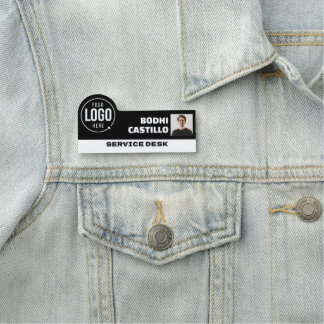 Etiqueta Para Nombres Título de foto ID de logotipo personalizado negro