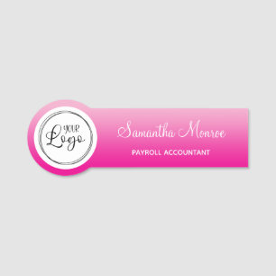 Etiqueta Para Nombres Título de nombre de logotipo ombre rosa claro y ca