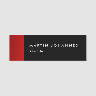 Etiqueta Para Nombres título de nombre minimalista rojo negro profesiona