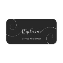 Título de trabajo con letra cursiva elegante en bl