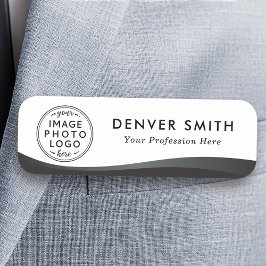 Etiqueta Para Nombres Título del nombre del logotipo degradado negro bla