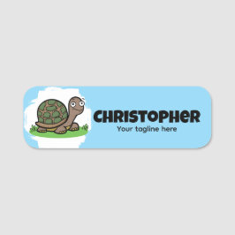 Etiqueta Para Nombres Tortuga Linda Personalizada