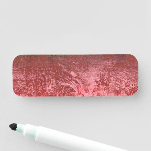 Etiqueta Para Nombres un cuadro rojo y negro con un fondo rojo