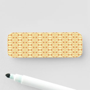 Etiqueta Para Nombres un fondo amarillo y blanco con un diseño intrincad