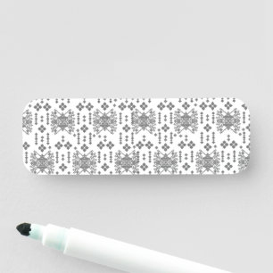Etiqueta Para Nombres un patrón blanco y negro con fondo blanco