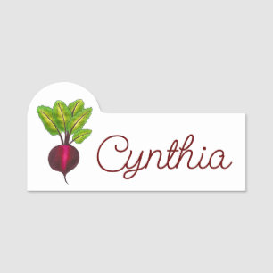 Etiqueta Para Nombres Vegetales de jardín de raíz de remolacha roja