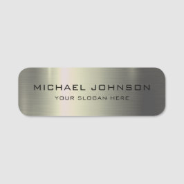 Etiqueta Para Nombres Verde brillante acero inoxidable Metalizado