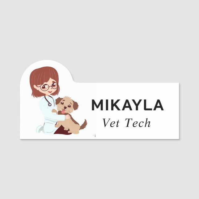 Etiqueta Para Nombres Vet femenino y cachorro cutáneo (Anverso)