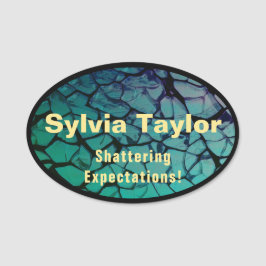 Etiqueta Para Nombres Vidrio destrozado