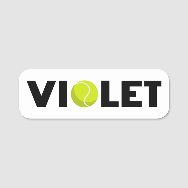 Etiqueta Para Nombres Violet Tennis (Anverso)