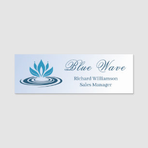 Etiqueta Para Nombres Water Feature Blue Business