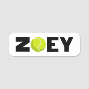 Etiqueta Para Nombres Zoey Tennis