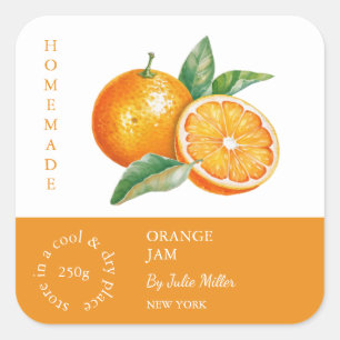 Etiqueta para pequeñas empresas naranjas