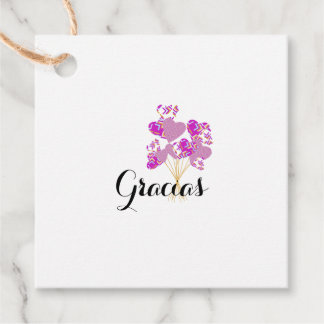 Etiqueta para recuerdos agradecimiento