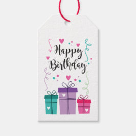 Etiqueta para regalo Happy Birthday