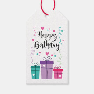Etiqueta para regalo Happy Birthday