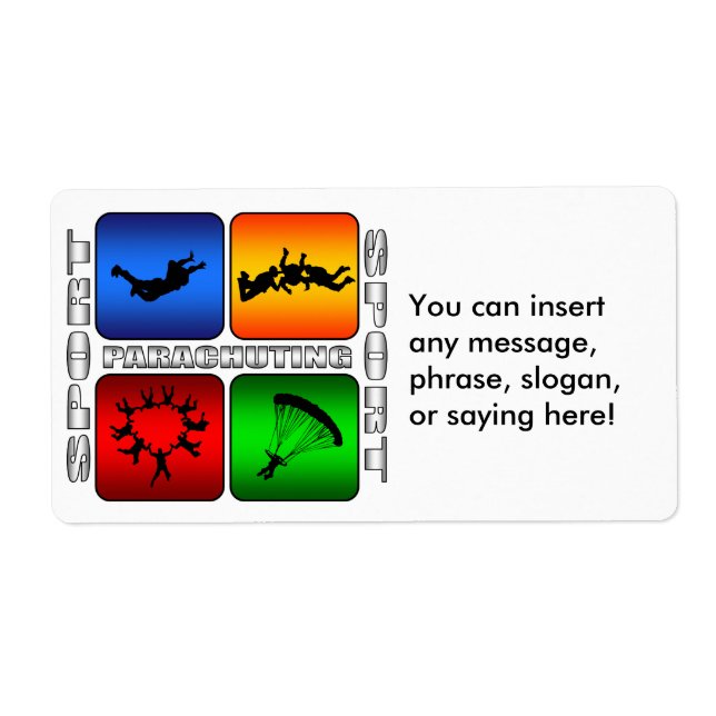 Etiqueta Paracaidismo espectacular (Frente)