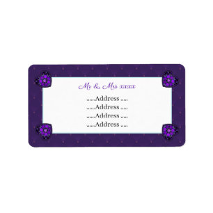 Etiqueta Paraguas morados y corazones.7