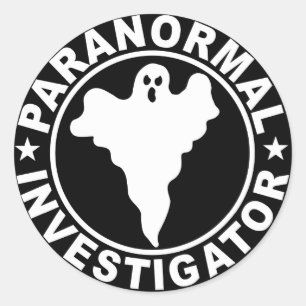 Etiqueta paranormal del logotipo del investigador