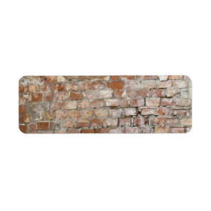 Etiqueta Pared vieja de los ladrillos
