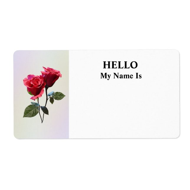 Etiqueta Pareja de Rosas (Frente)