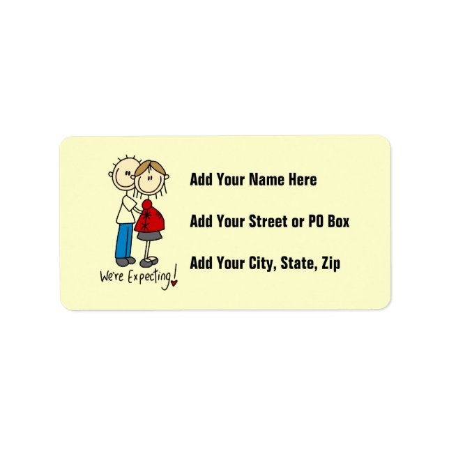 Etiqueta Pareja Esperamos camisetas y regalos (Frente)