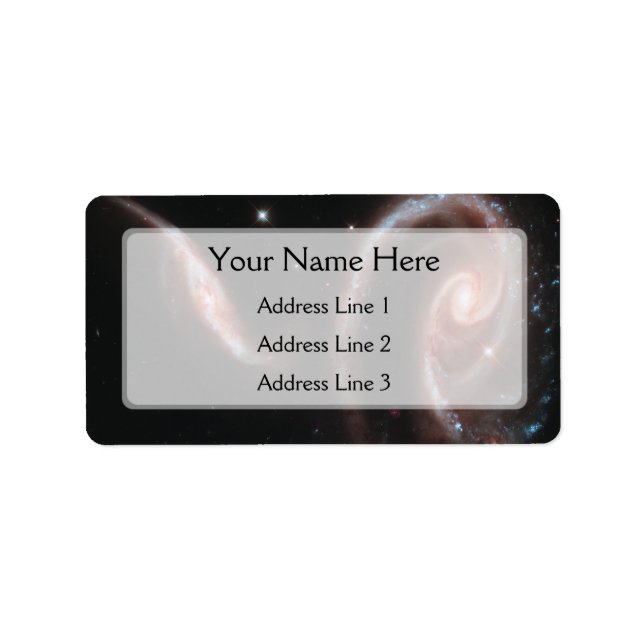 Etiqueta Pareja Galaxy Arp 273 (Telescopio Hubble) (Frente)